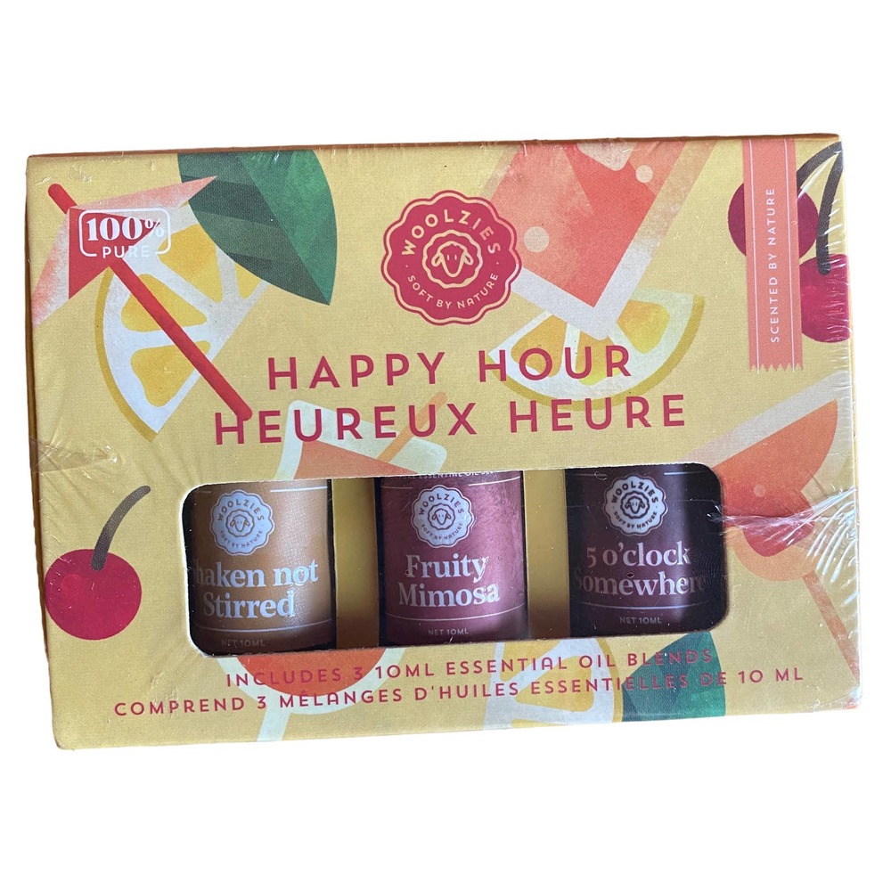 Happy Hour Heureux Heure 100% Pure Essential Oil Blends, 3 Pack, 10ml Each.